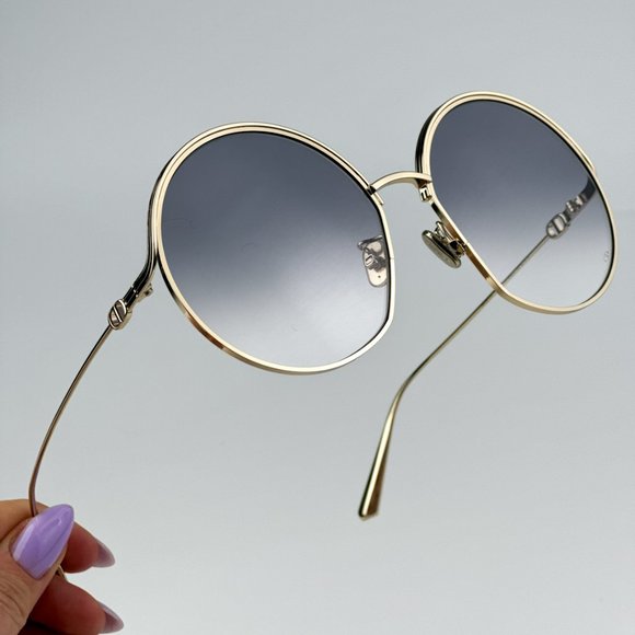 Dior EVERDIOR R1U C0A2 BRAND NEW Sunglasses Gold Gradient Unisex Metal Round - Picture 5 of 11